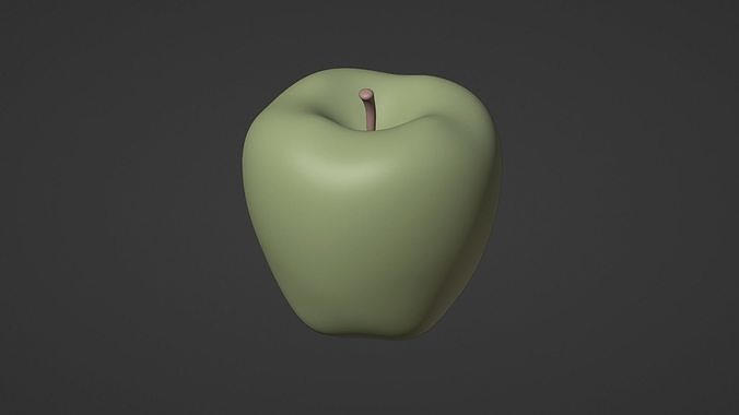 Realistic Red Apple 3D model 4