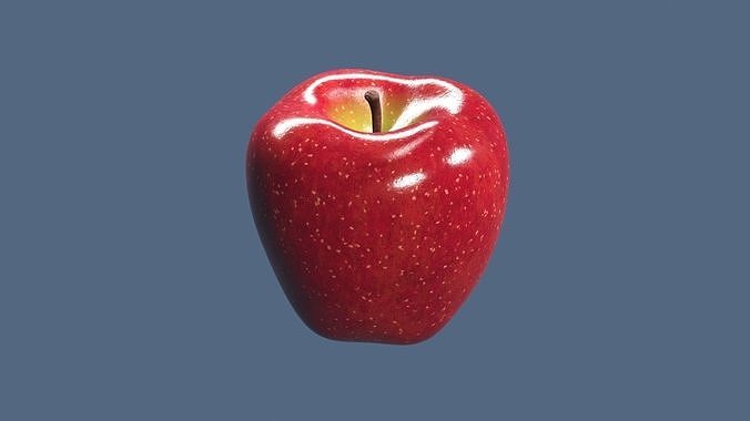 Realistic Red Apple 3D model 7
