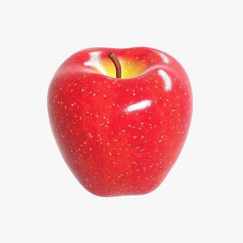 Realistic Red Apple 3D model 2