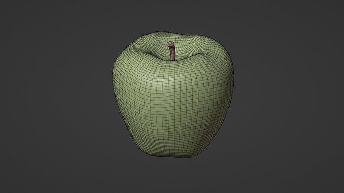 Realistic Red Apple 3D model 5