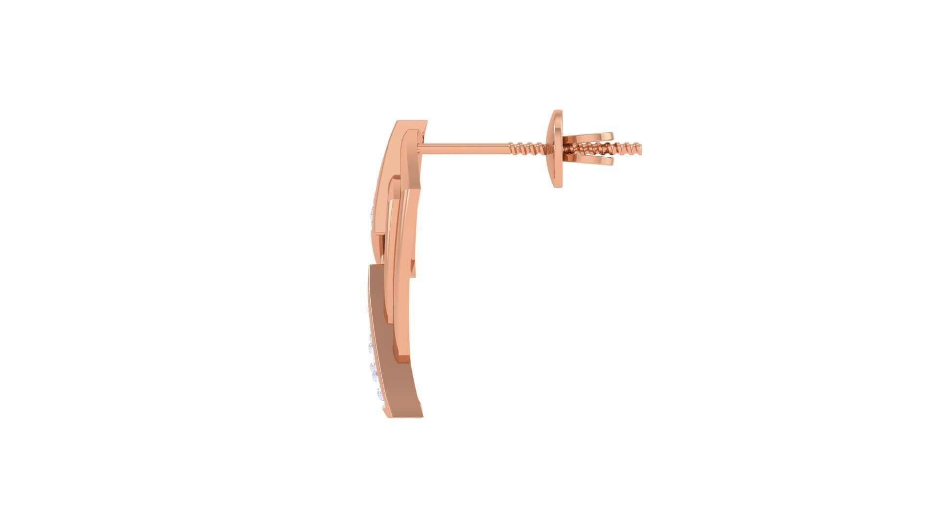 Women studs Earrings 3dm stl 3mf obj glb gltf mtl render detail 3D print model_10