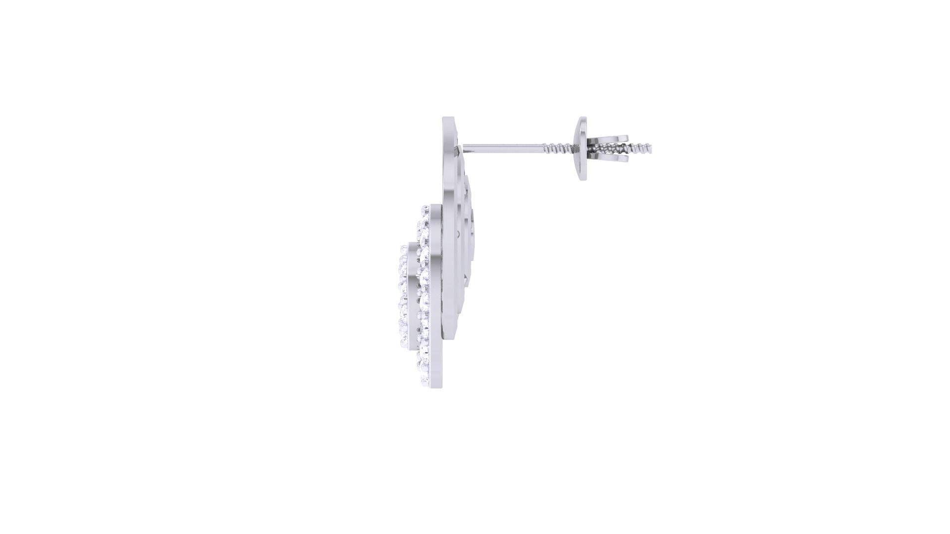  Women studs Earrings 3dm stl 3mf obj glb gltf mtl render detail 3D print model_8