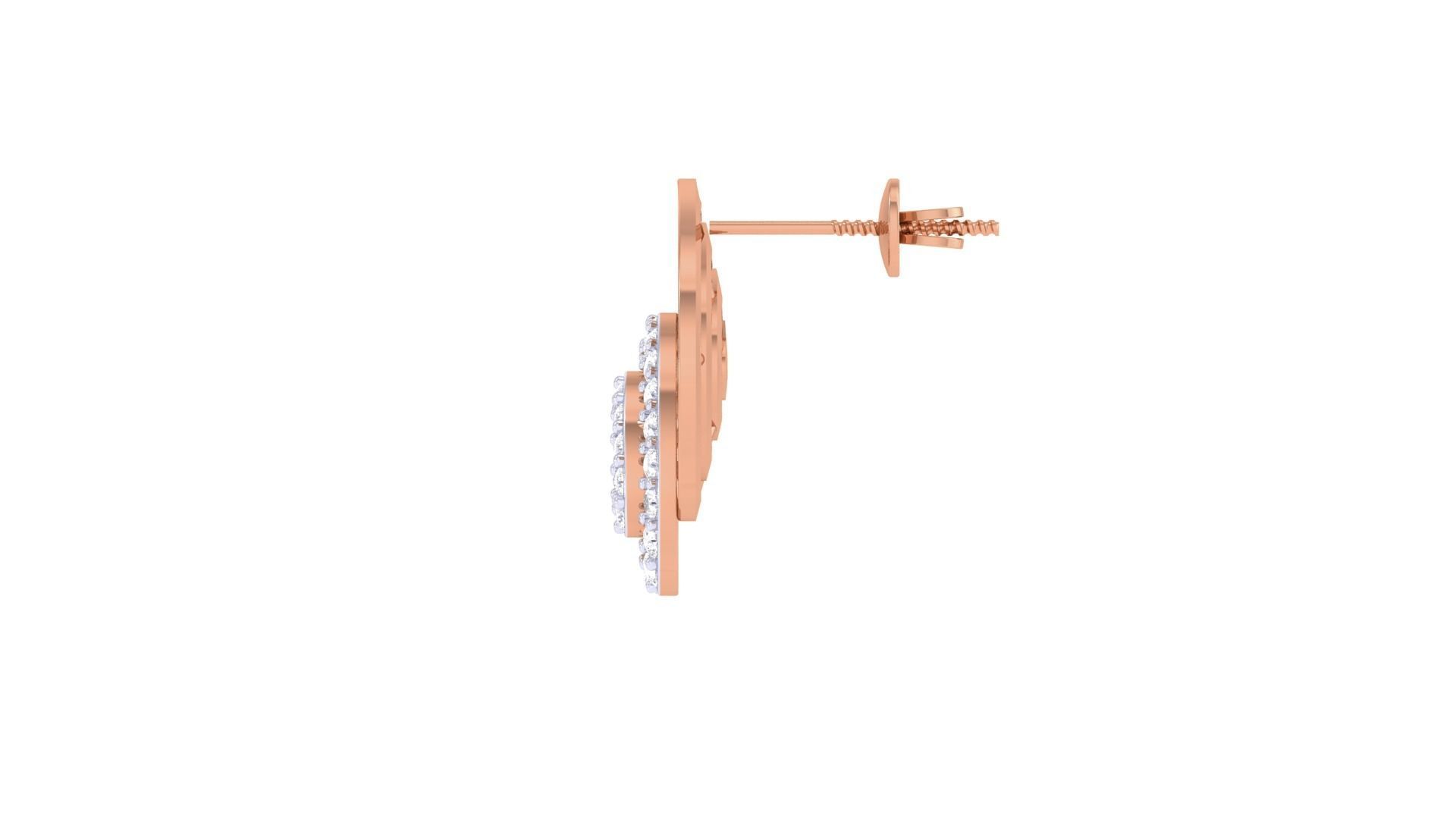  Women studs Earrings 3dm stl 3mf obj glb gltf mtl render detail 3D print model_10