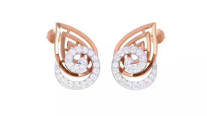  Women studs Earrings 3dm stl 3mf obj glb gltf mtl render detail 3D print model