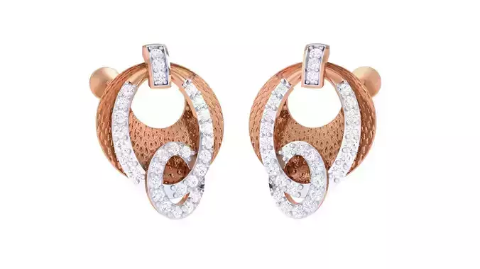  Women studs Earrings 3dm stl 3mf obj glb gltf mtl render detail 3D print model