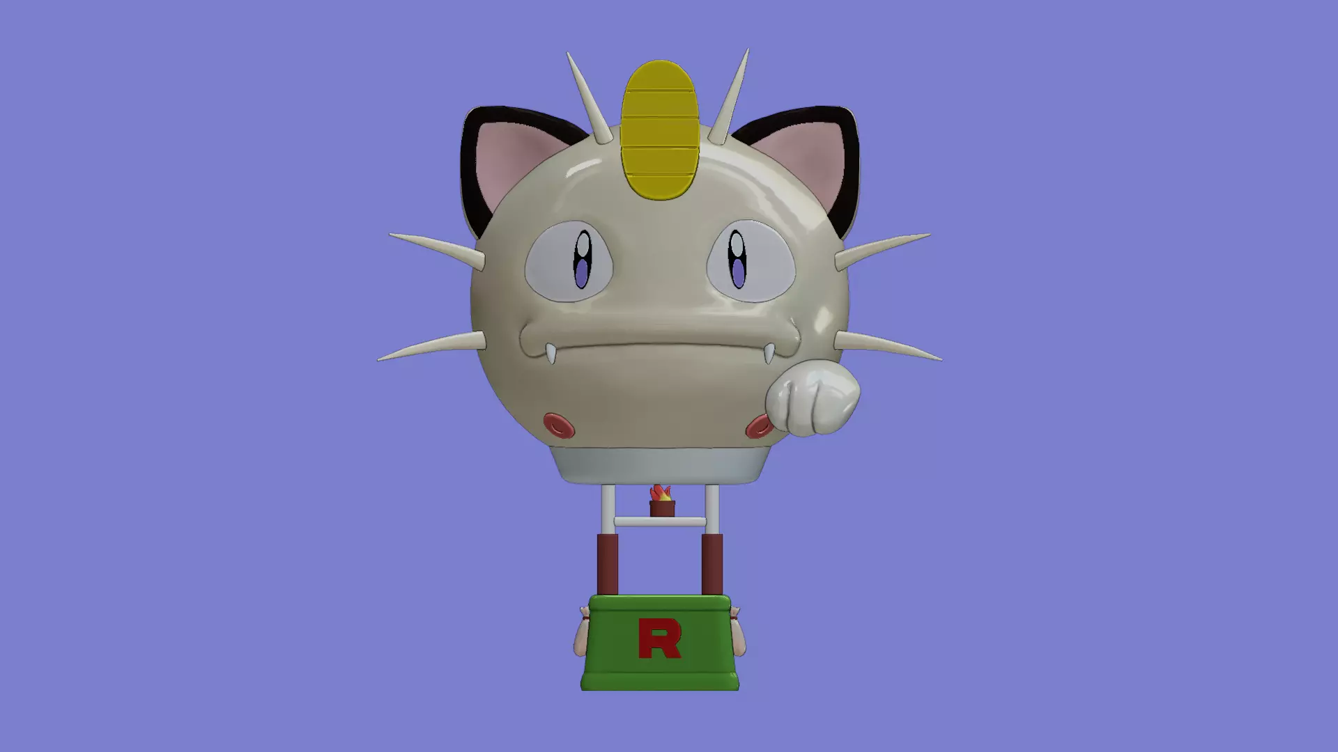 MEOWTH BALLOON ROCKET TEAM POKEMON 3D print model