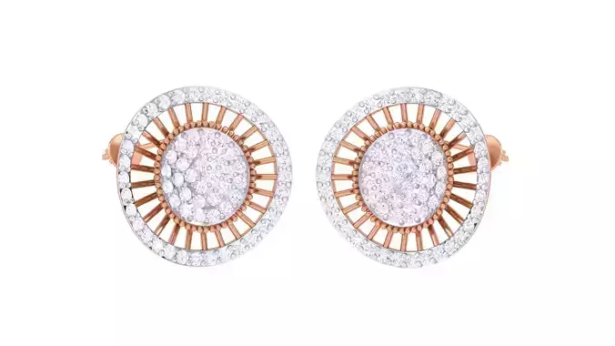 Women studs Earrings 3dm stl 3mf obj glb gltf mtl render detail