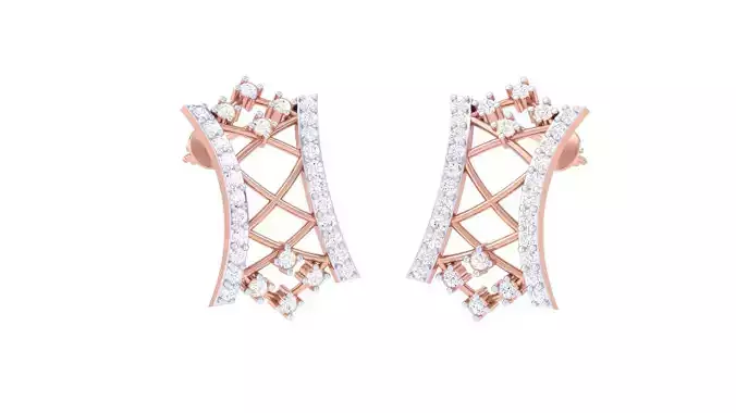  Women studs Earrings 3dm stl 3mf obj glb gltf mtl render detail