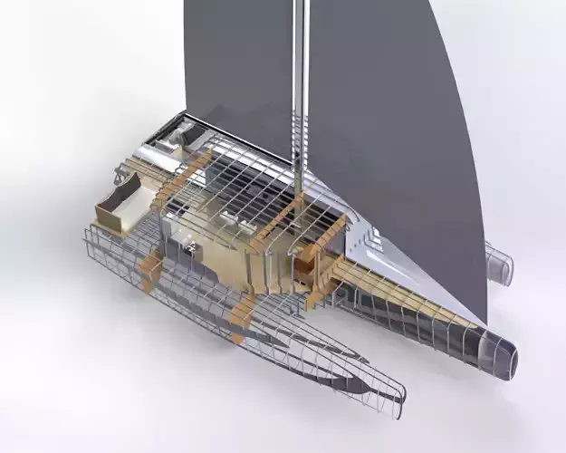 Trimaran yacht