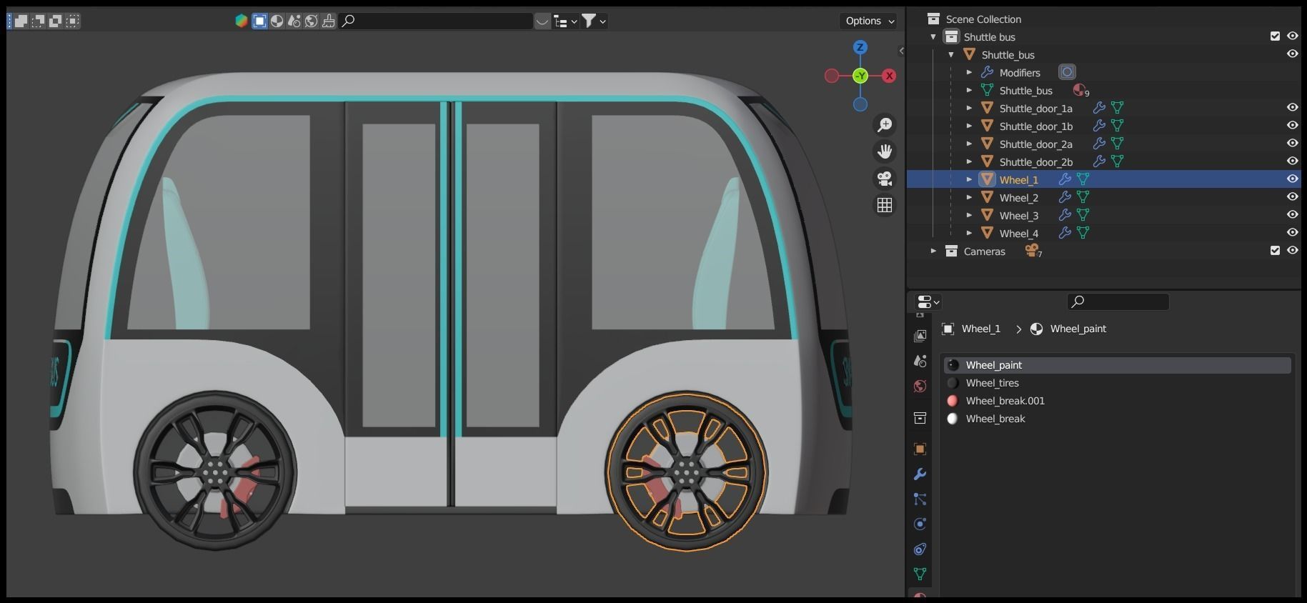 Shuttle minibus concept 2023 III 3D model_19