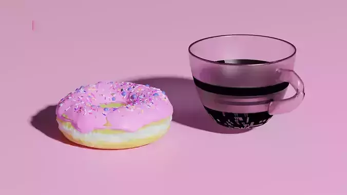 DONUT AND COFFE CUP
