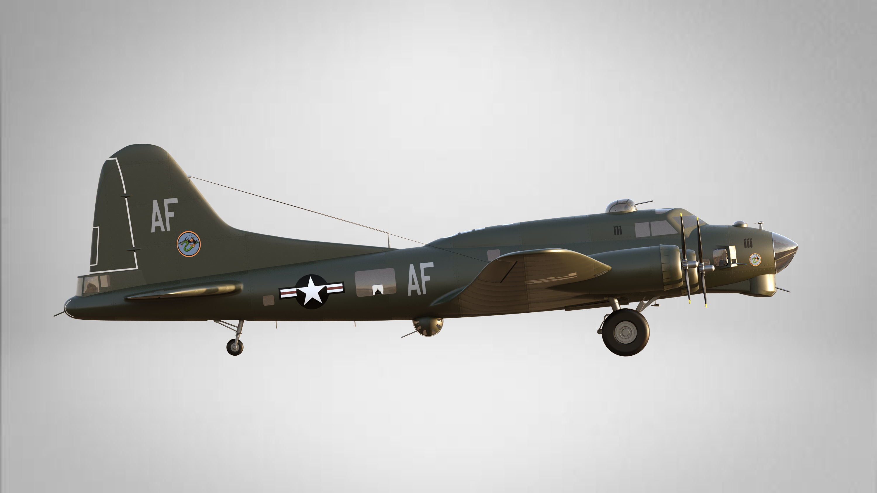 B-17 Flying Fortress 3D model_7