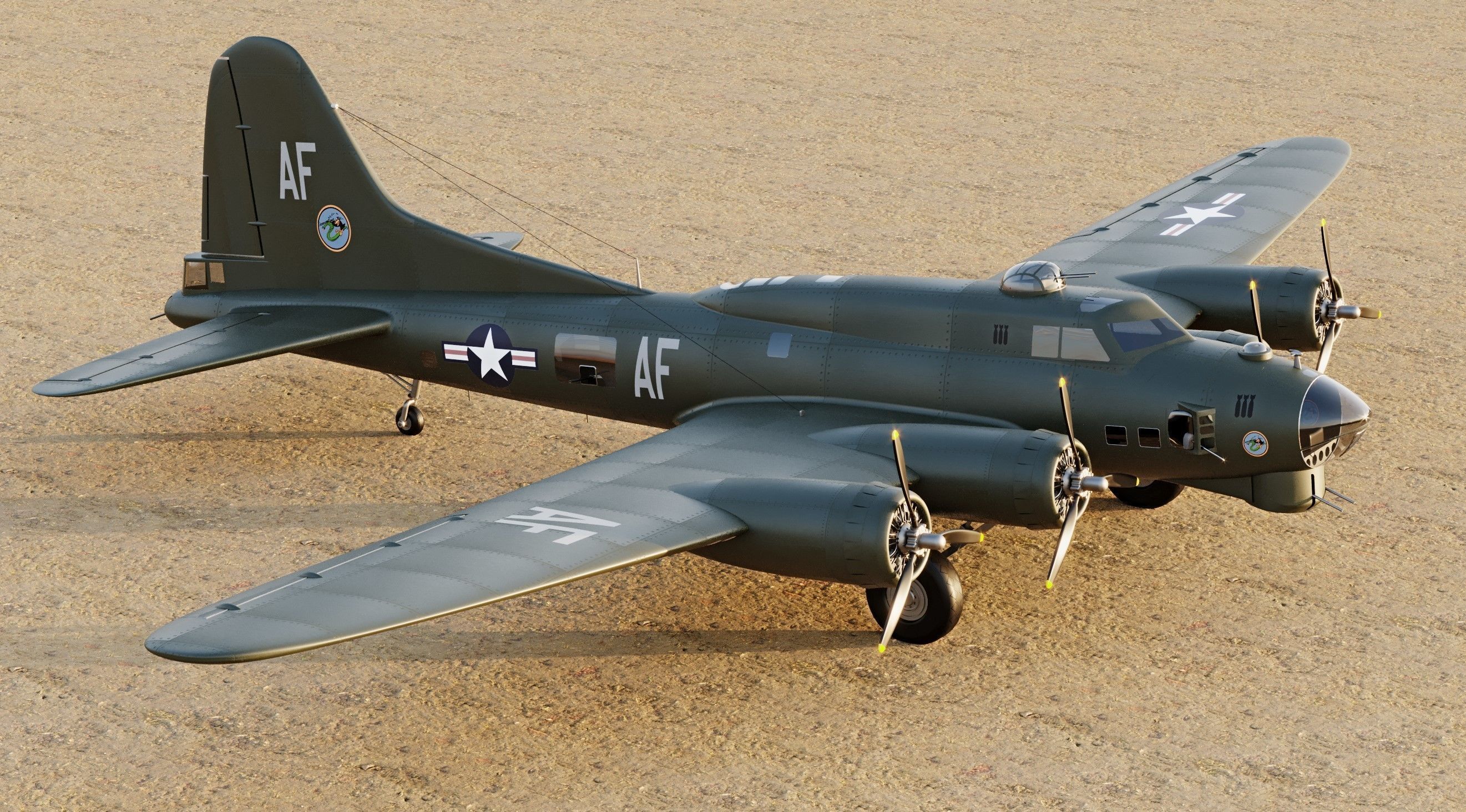 B-17 Flying Fortress 3D model_1