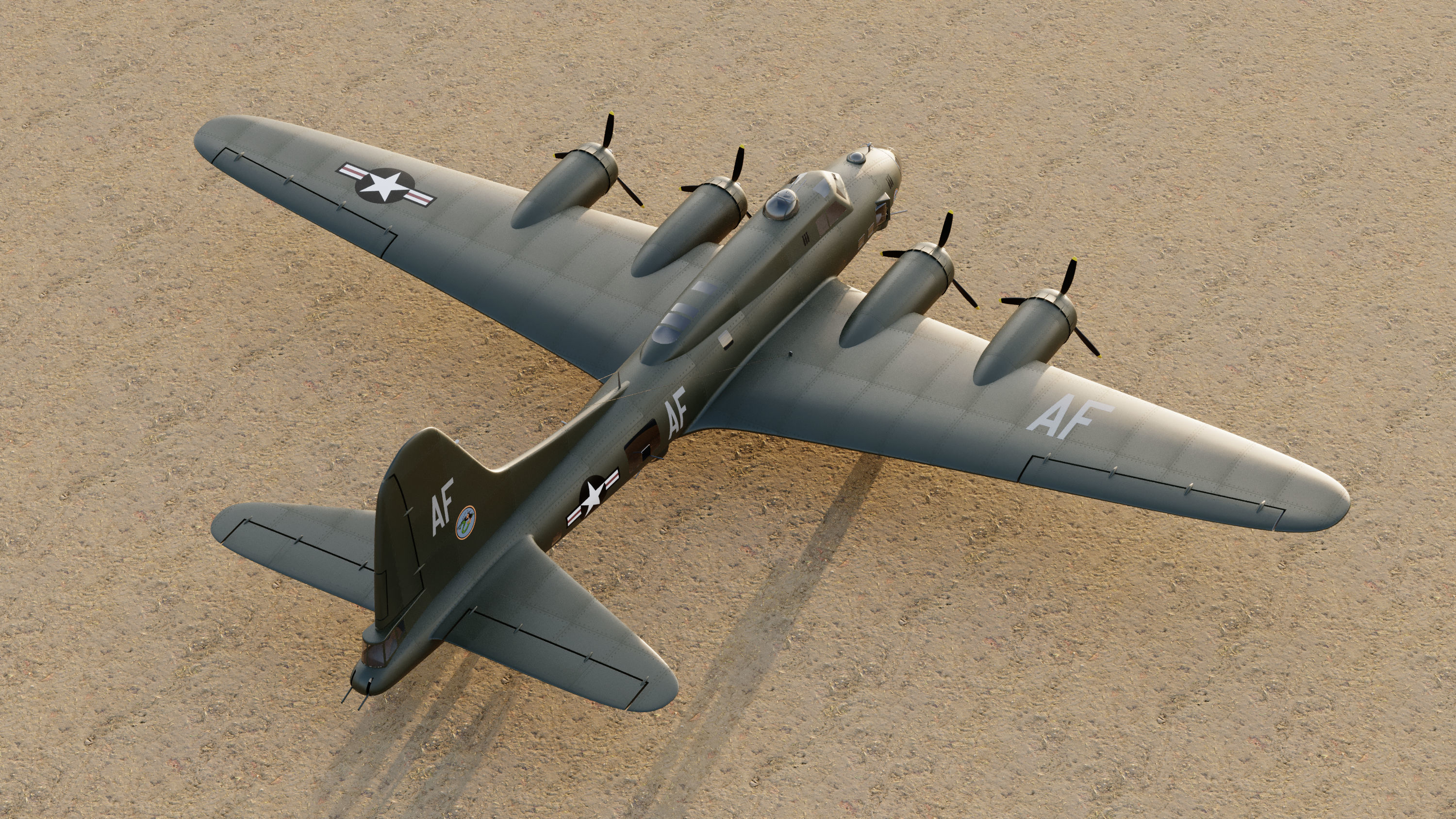 B-17 Flying Fortress 3D model_6