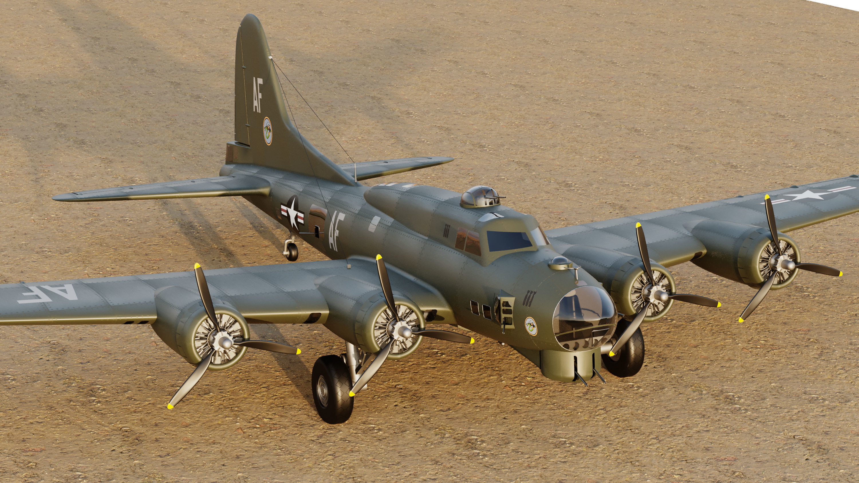 B-17 Flying Fortress 3D model_5