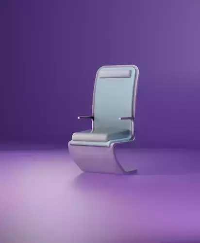 Modern Luxury Futuristic Chair Low Poly