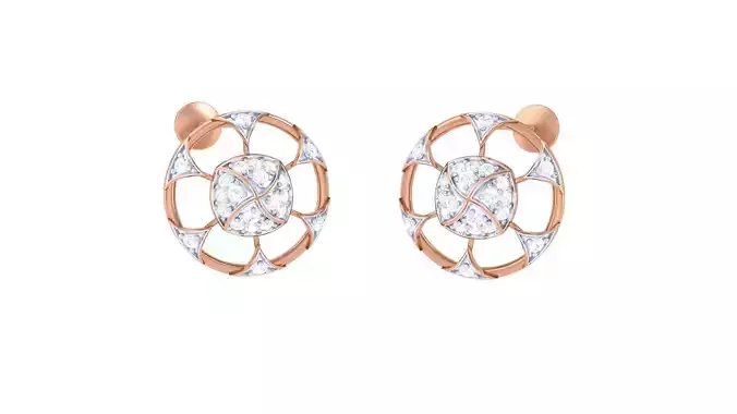  Women studs Earrings 3dm stl 3mf obj glb gltf mtl render detail