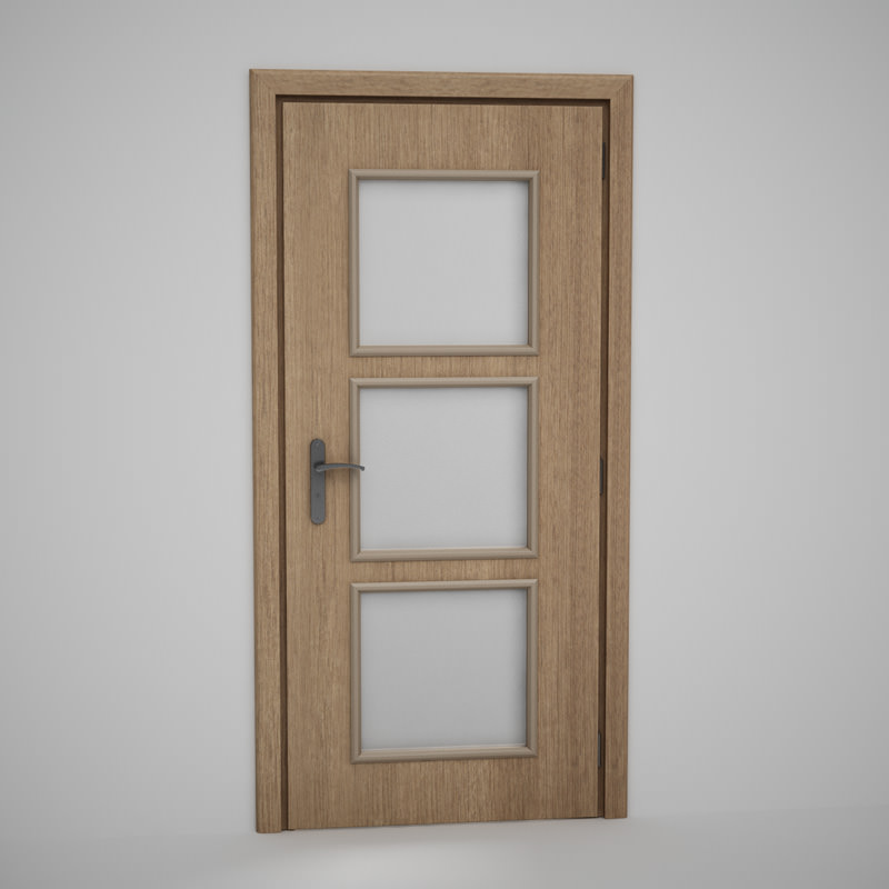 CGAxis Door 3D model_1