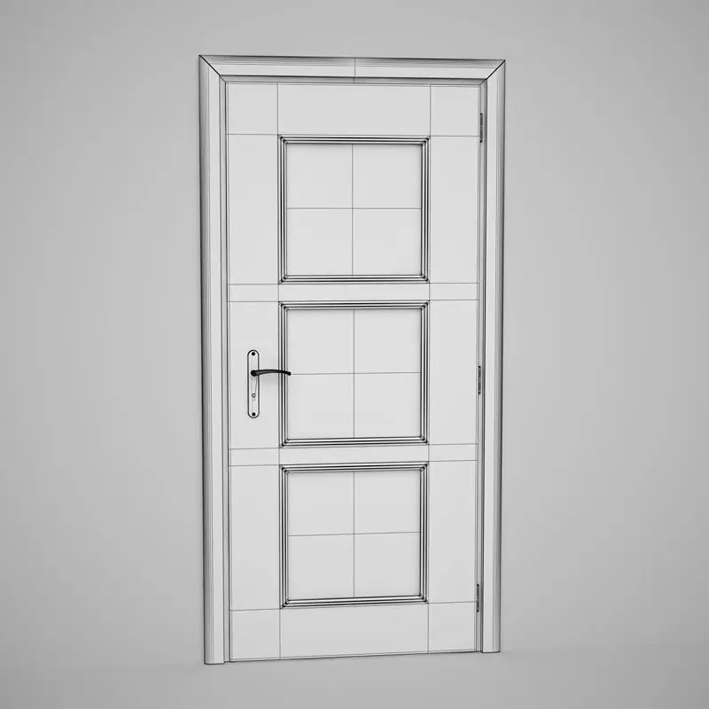 CGAxis Door 3D model_0