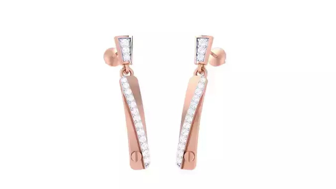Screw Head Women drop Earrings 3dm stl 3mf obj glb gltf mtl 3D print model