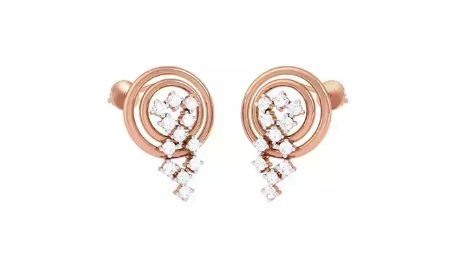  Women studs Earrings 3dm stl 3mf obj glb gltf mtl render detail