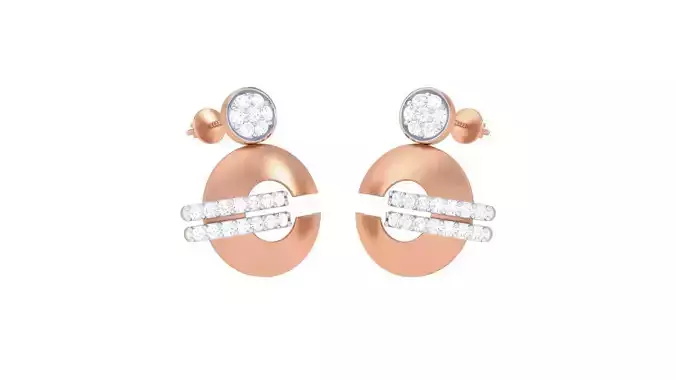  Women studs Earrings 3dm stl 3mf obj glb gltf mtl render detail