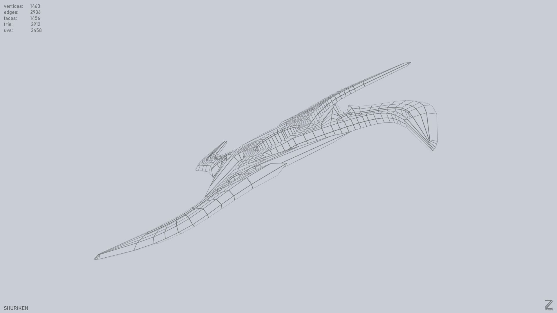 Shuriken Low-poly 3D model_11