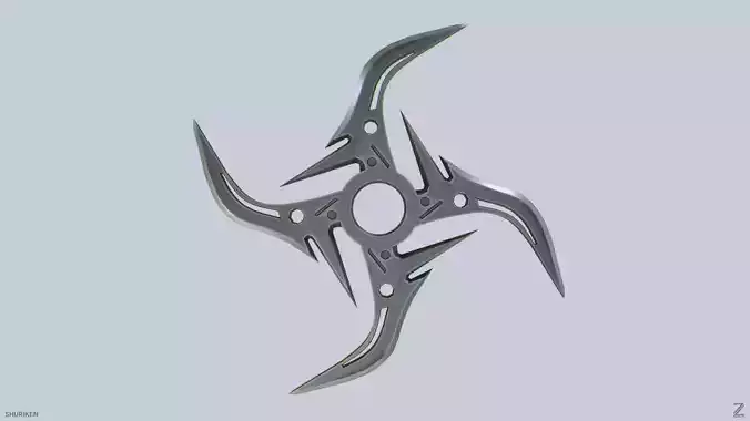 Shuriken Low-poly 3D model