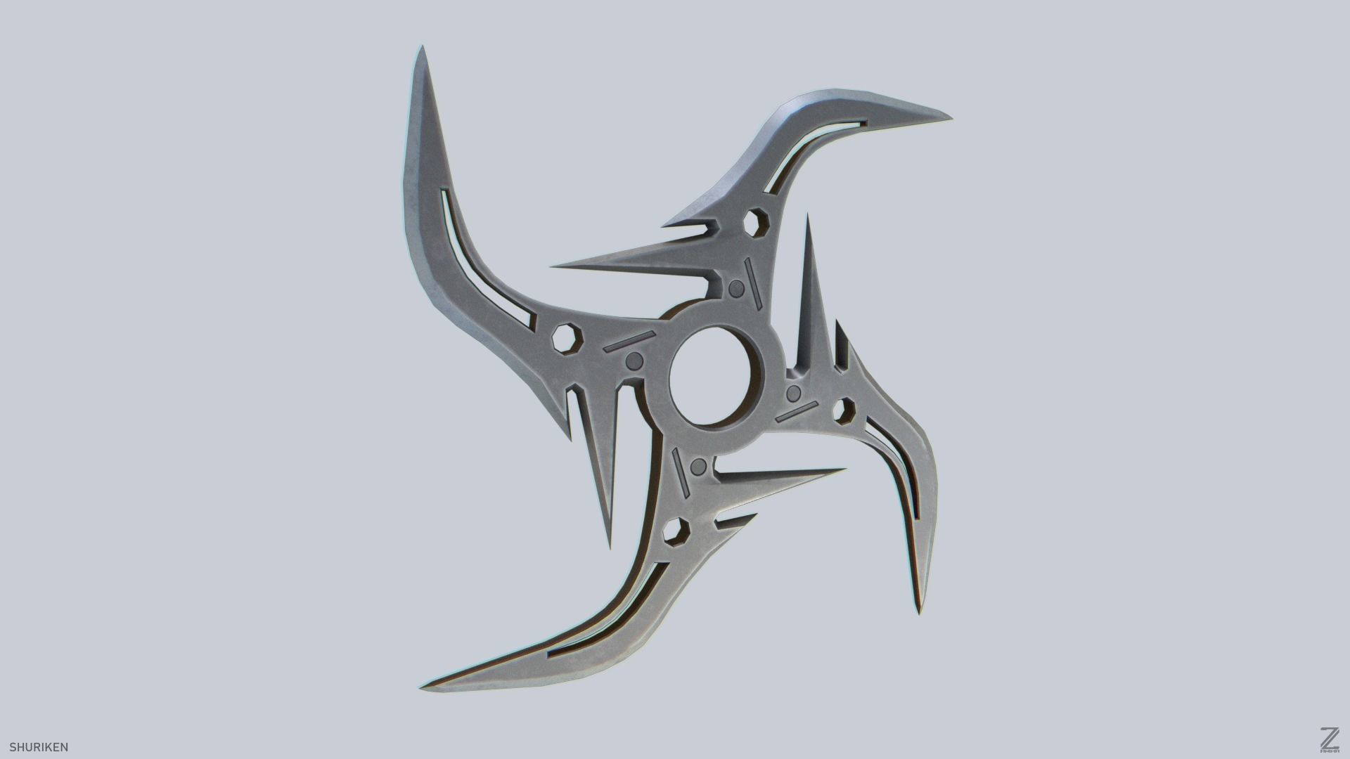 Shuriken Low-poly 3D model_8