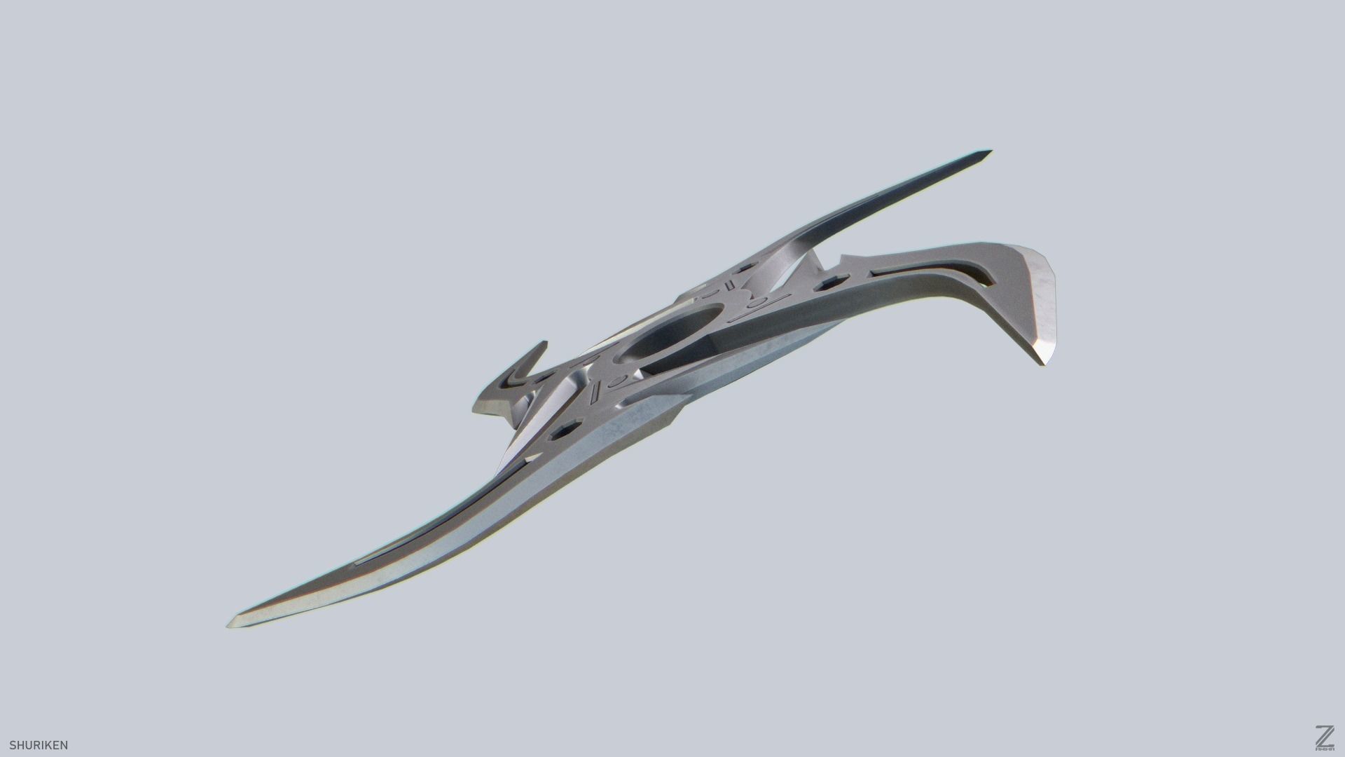 Shuriken Low-poly 3D model_5