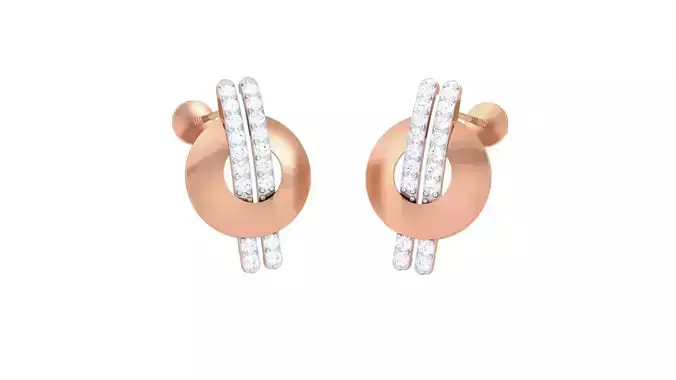  Women studs Earrings 3dm stl 3mf obj glb gltf mtl render detail