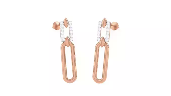 Women drop Earrings 3dm stl 3mf obj glb gltf mtl render detail 3D print model