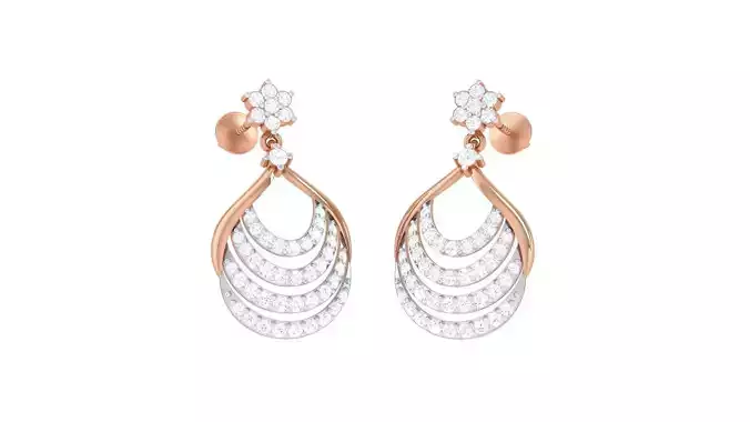  Women studs Earrings 3dm stl 3mf obj glb gltf mtl render detail