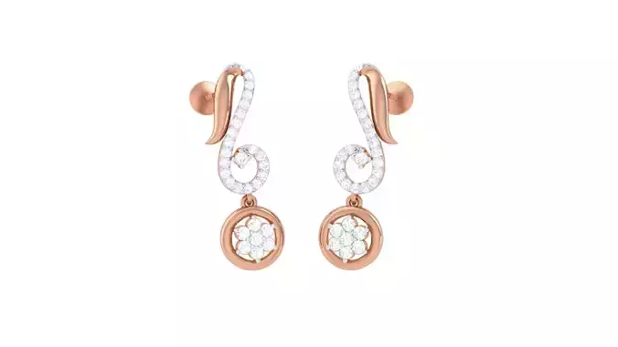 Women drop Earrings 3dm stl 3mf obj glb gltf mtl render detail 3D print model