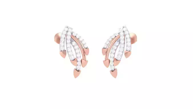  Women studs Earrings 3dm stl 3mf obj glb gltf mtl render detail