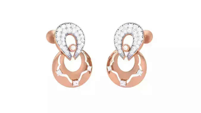  Women studs Earrings 3dm stl 3mf obj glb gltf mtl render detail