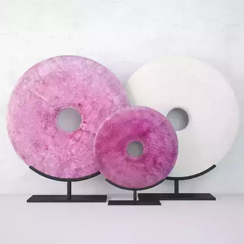 Jade Disks on Stand 3D model