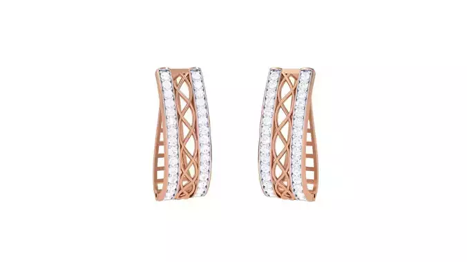 Women hoopsandhuggies Earrings 3dm stl 3mf obj glb gltf mtl  3D print model