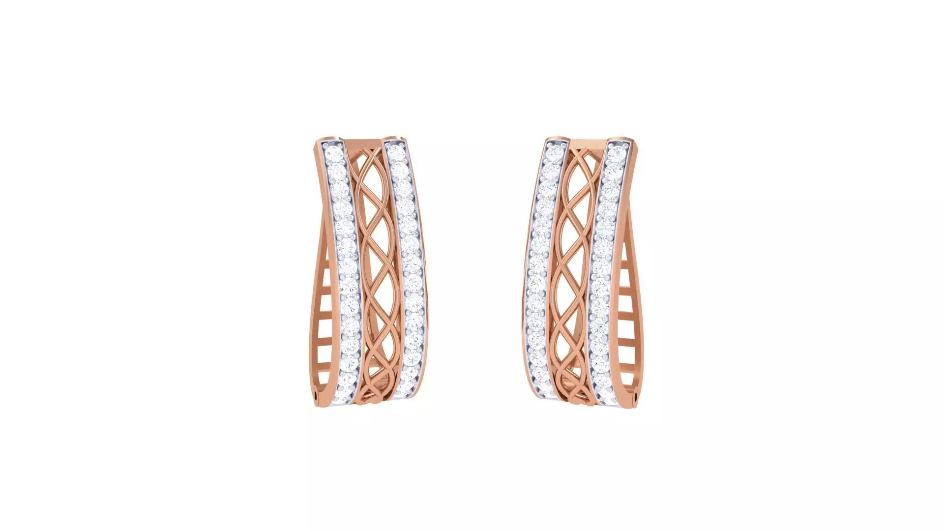 Women hoopsandhuggies Earrings 3dm stl 3mf obj glb gltf mtl 3D print model
