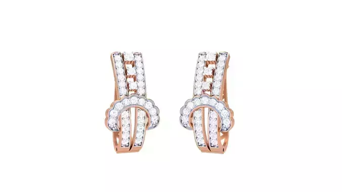 Women hoopsandhuggies Earrings 3dm stl 3mf obj glb gltf mtl  3D print model