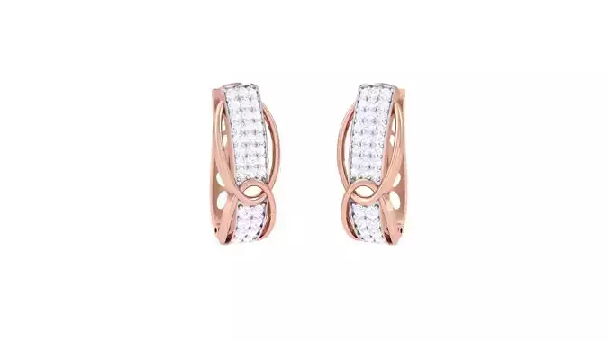 Women hoopsandhuggies Earrings 3dm stl 3mf obj glb gltf mtl  3D print model