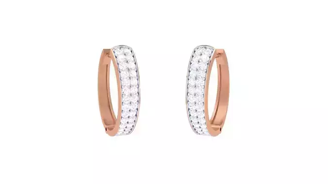 Women hoopsandhuggies Earrings 3dm stl 3mf obj glb gltf mtl  3D print model