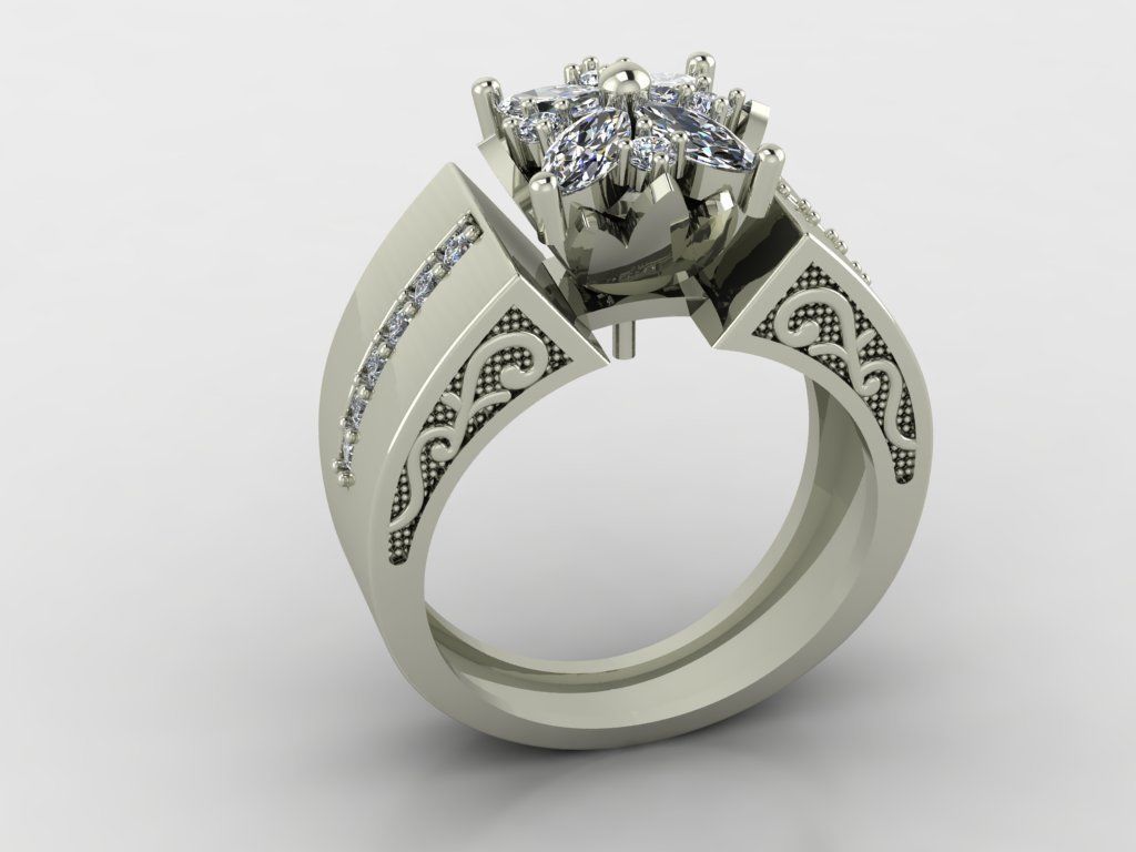 Jewelry Ring 3D print model_3