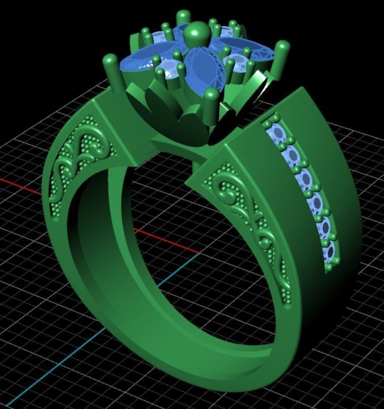 Jewelry Ring 3D print model_11