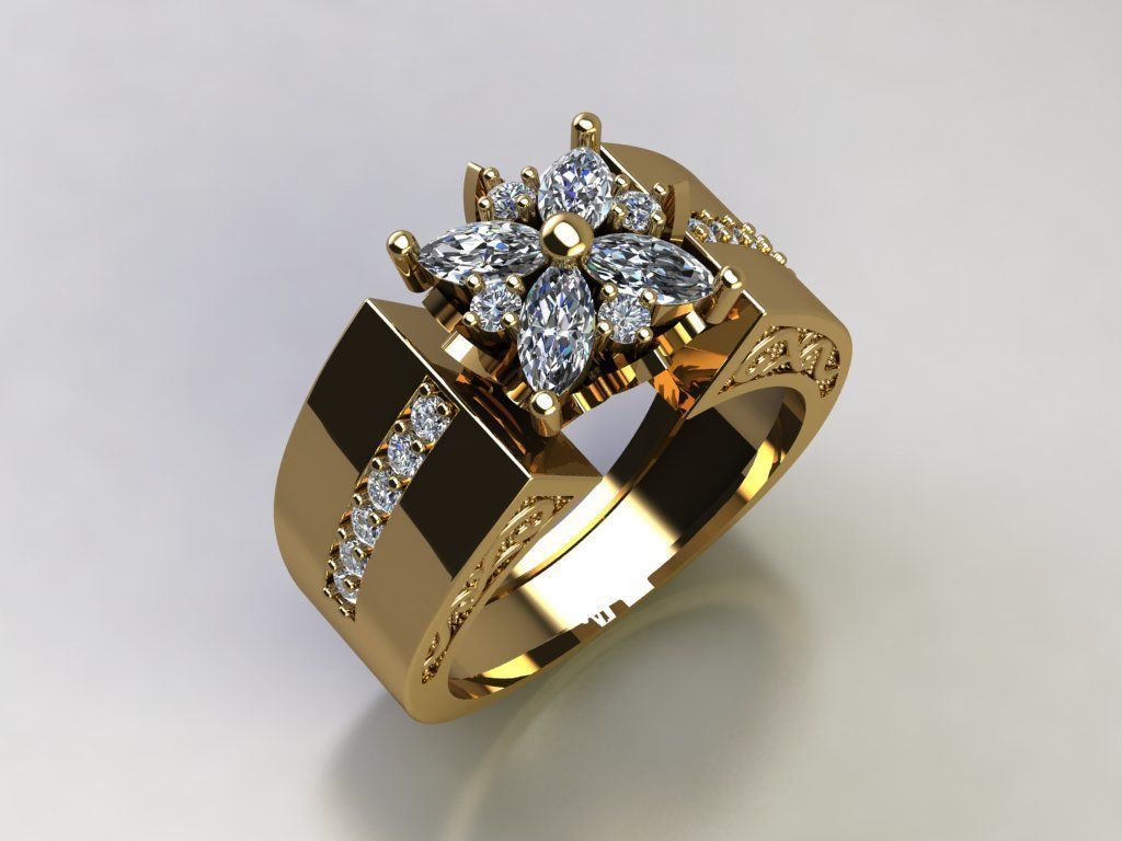 Jewelry Ring 3D print model_9