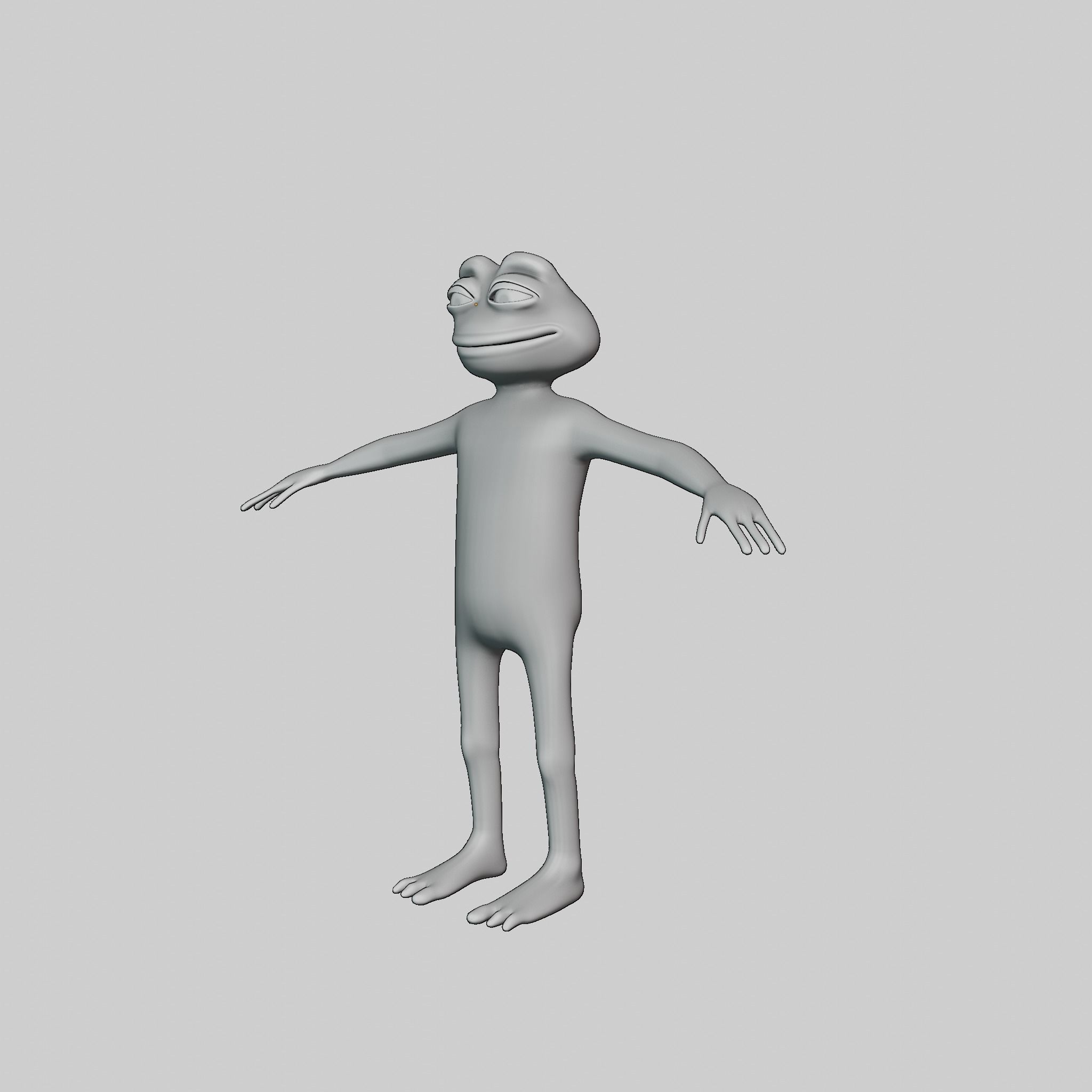 Pepe the Frog Full Body Rigged Character Low-poly 3D model_51