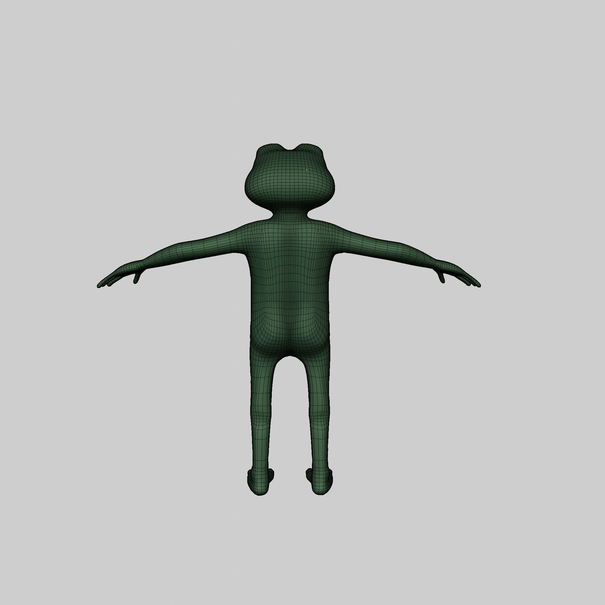 Pepe the Frog Full Body Rigged Character Low-poly 3D model_42