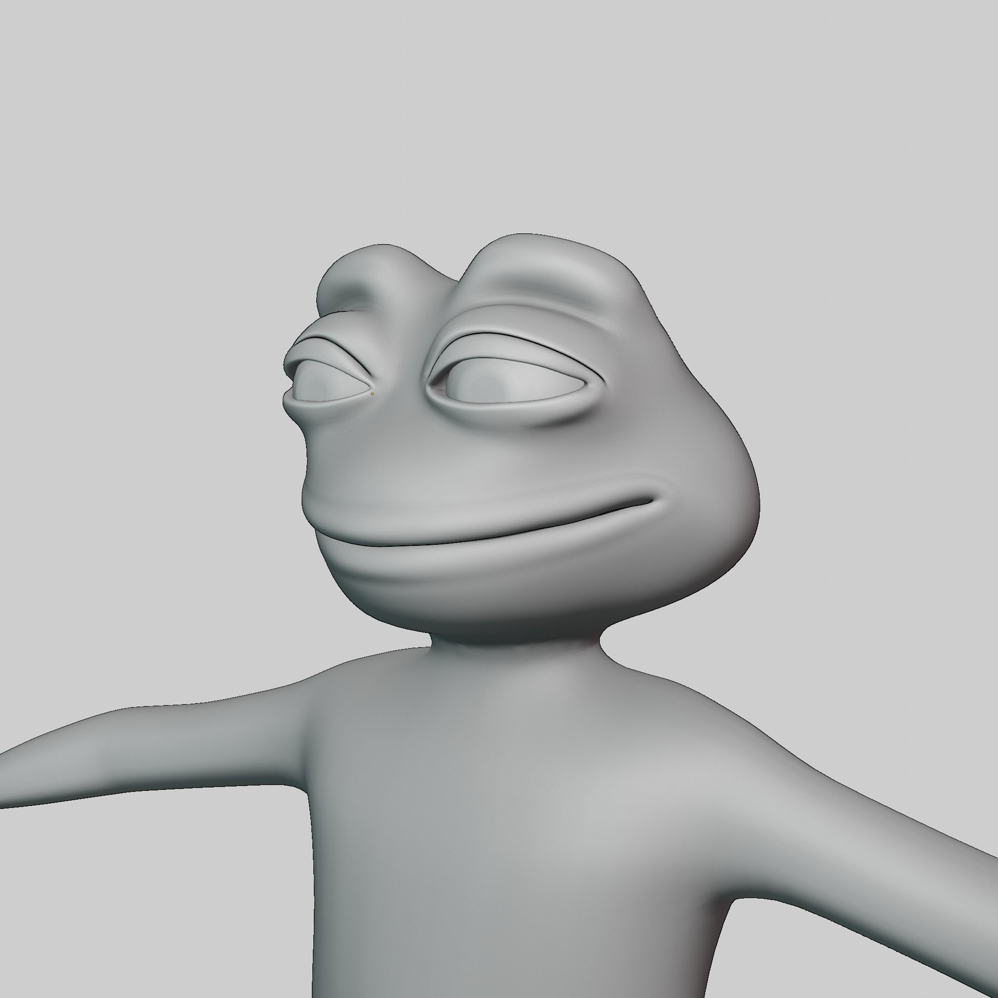 Pepe the Frog Full Body Rigged Character Low-poly 3D model_53