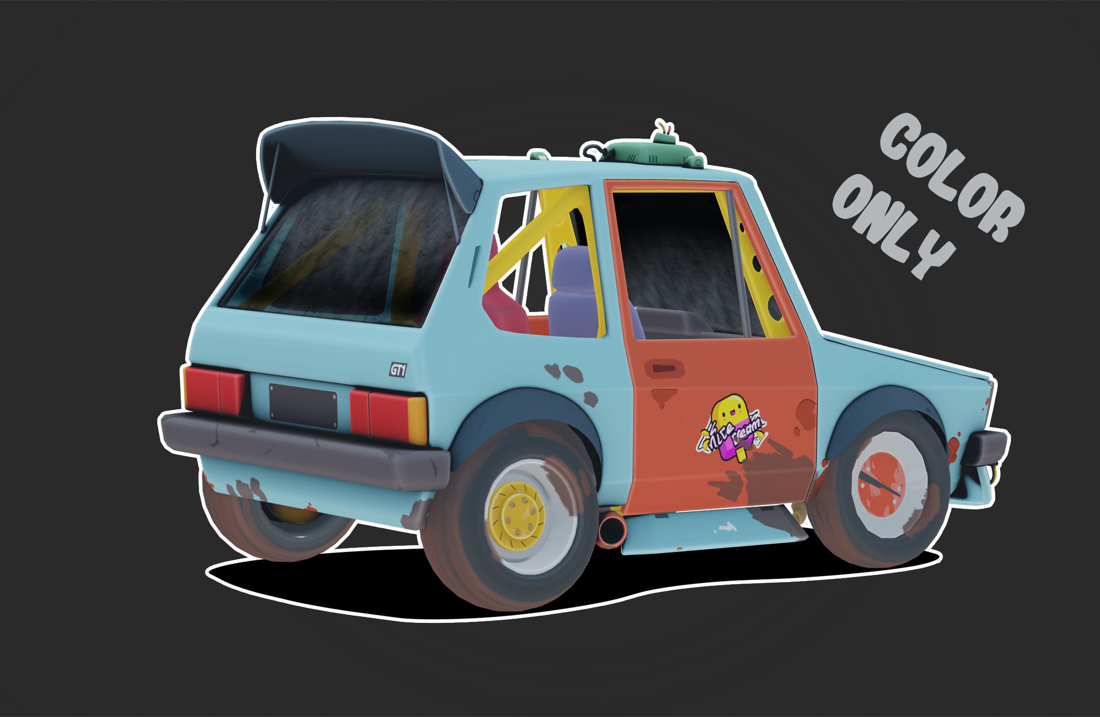 Super Golf Low-poly 3D model_8