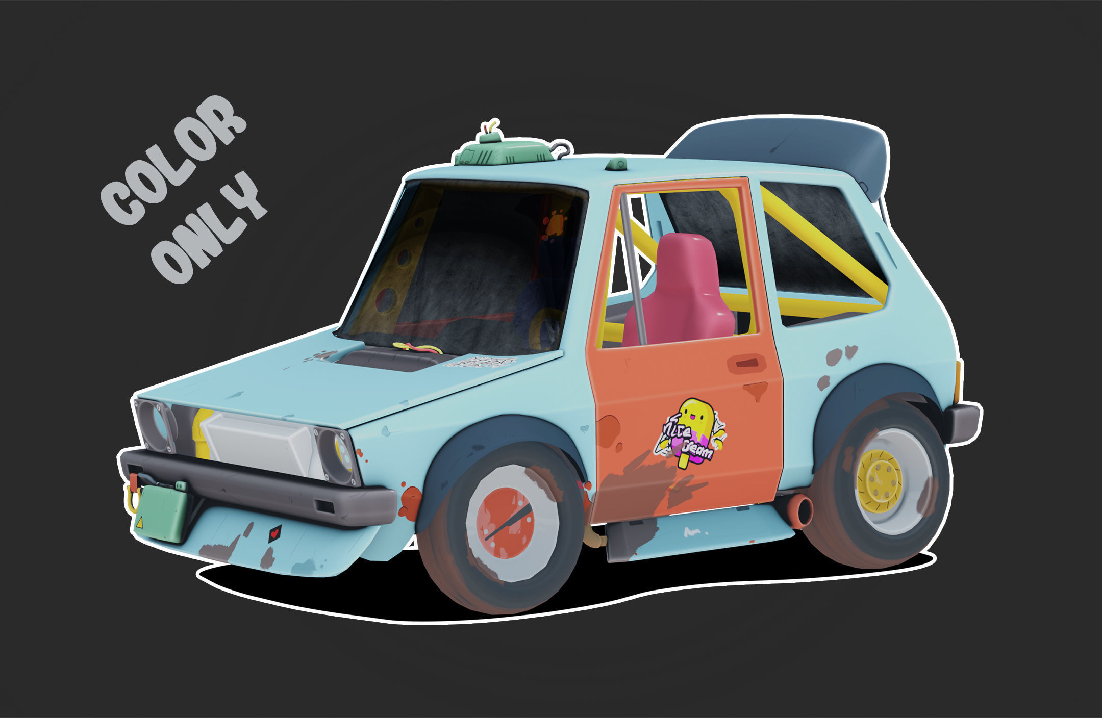 Super Golf Low-poly 3D model_7